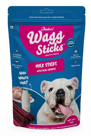 Chester's : Wagg Milk Sticks with Real Chicken Healthy Dog Treats